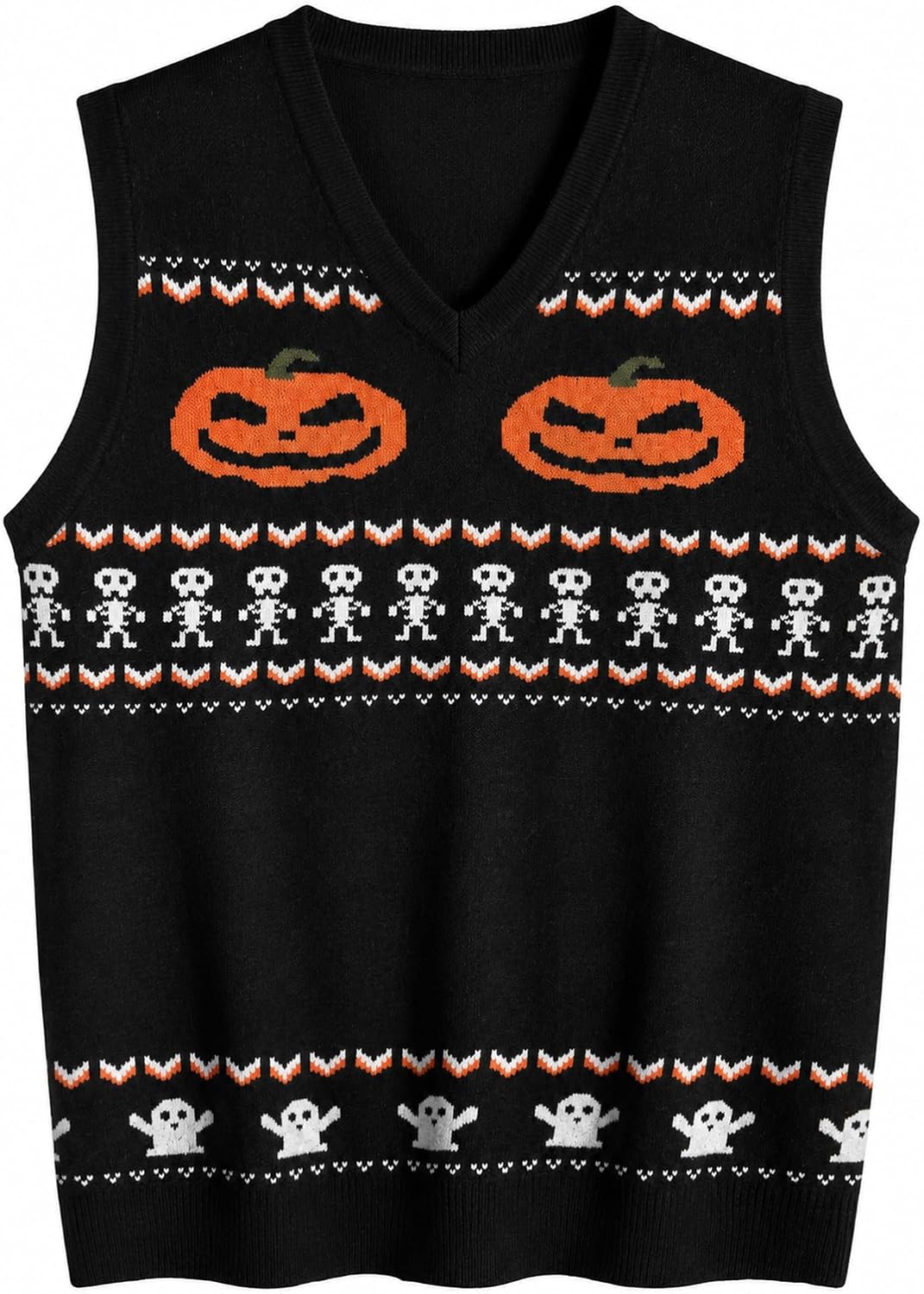 Detalle de Amussiar Men's Sweater Vest V-Neck
