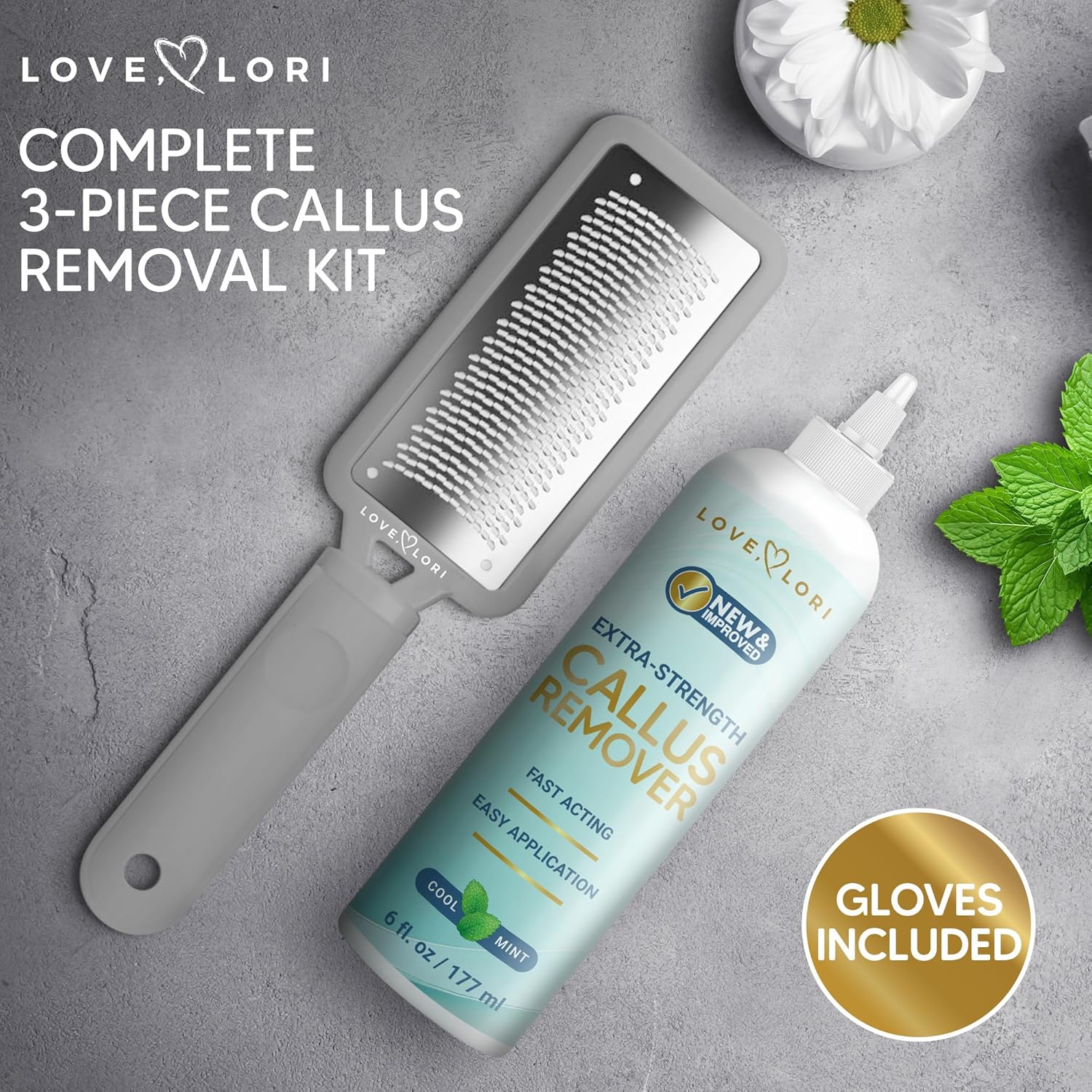 Detalle de Foot Scrubber Dead Skin Remover Kit: 6oz callus gel remover + dual-action foot file