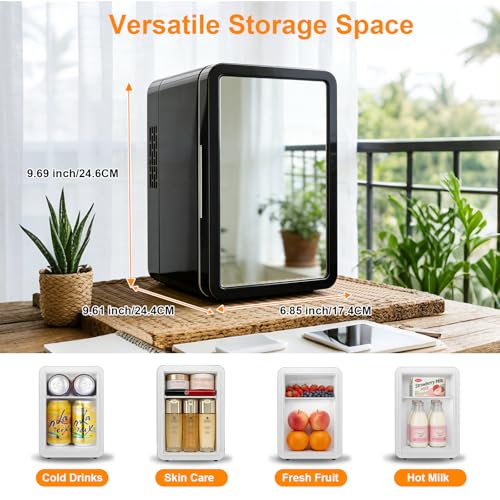 Detalle de VANZBON 4 Liter/6 Cans Mini Fridge with Gaming Light – Compact Cooler & Warmer for Home or Car