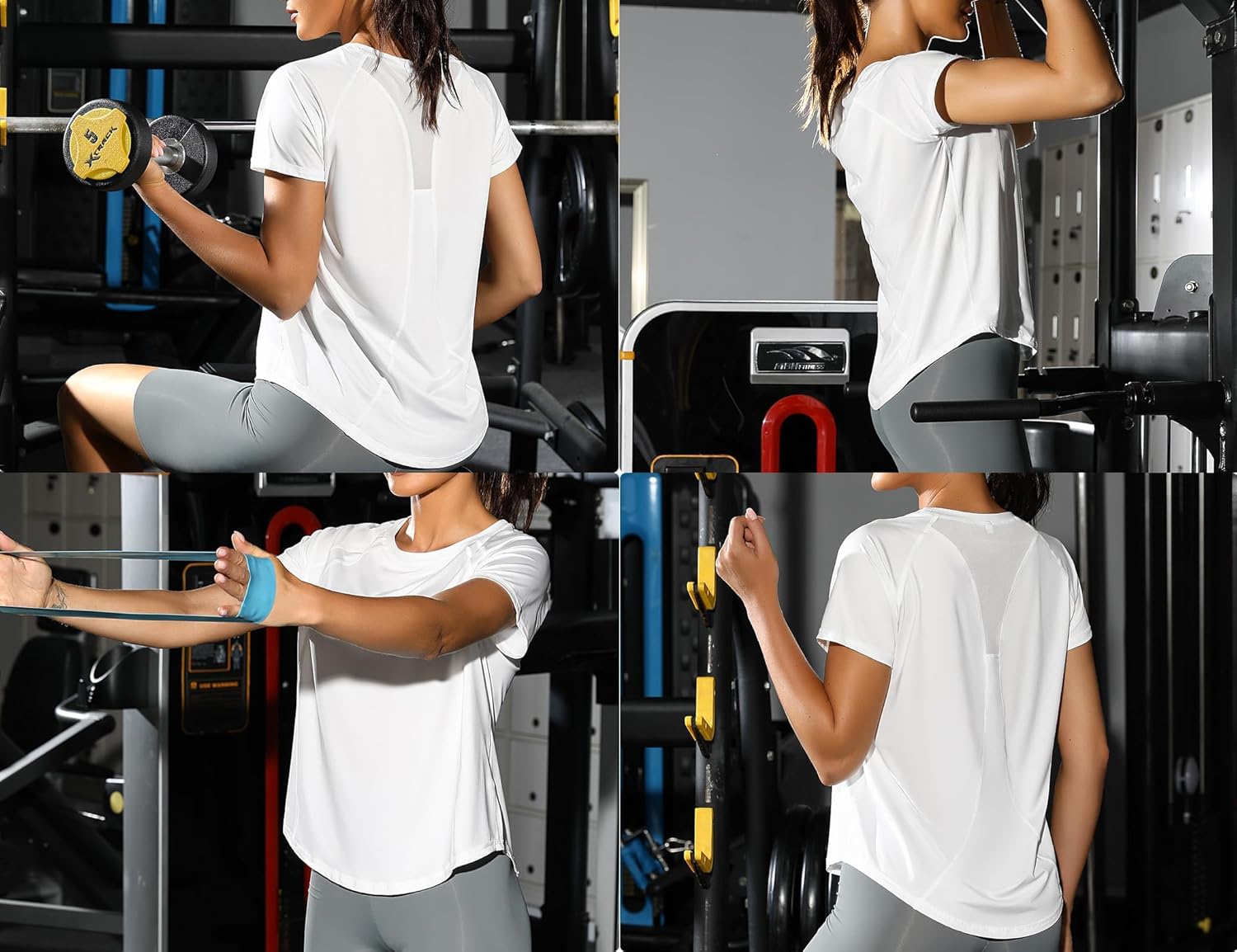Detalle 2 de Gyabnw UV-Schutz Funktionsshirt Damen – Atmungsaktives Kurzarm-Shirt für Laufen, Wandern und Yoga