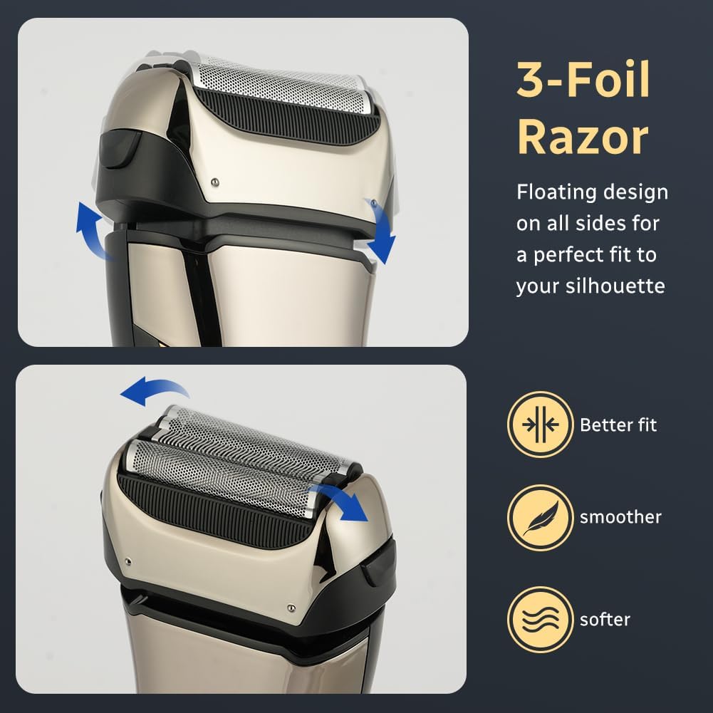 Detalle de AOOWU Rasoio Elettrico Barba 7500 giri/min
