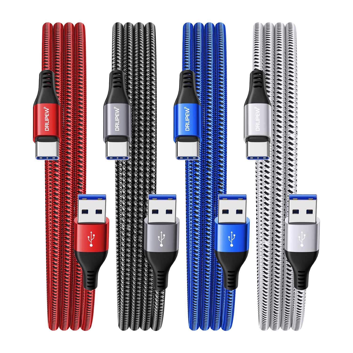 Detalle de USB Type C Cable 3A Fast Charging 3ft — 4Pack