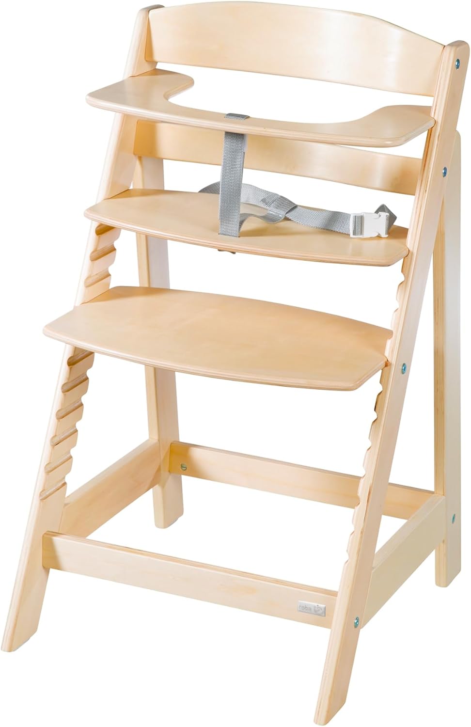 Detalle de roba Chaise Haute Évolutive en Bois Naturel 2 en 1 Sit Up Flex – Hauteur Réglable