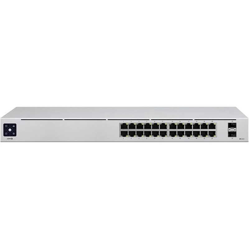 Detalle de Ubiquiti UniFi USW-24: Switch gestionado L2 de 24 puertos Gigabit con 2 SFP