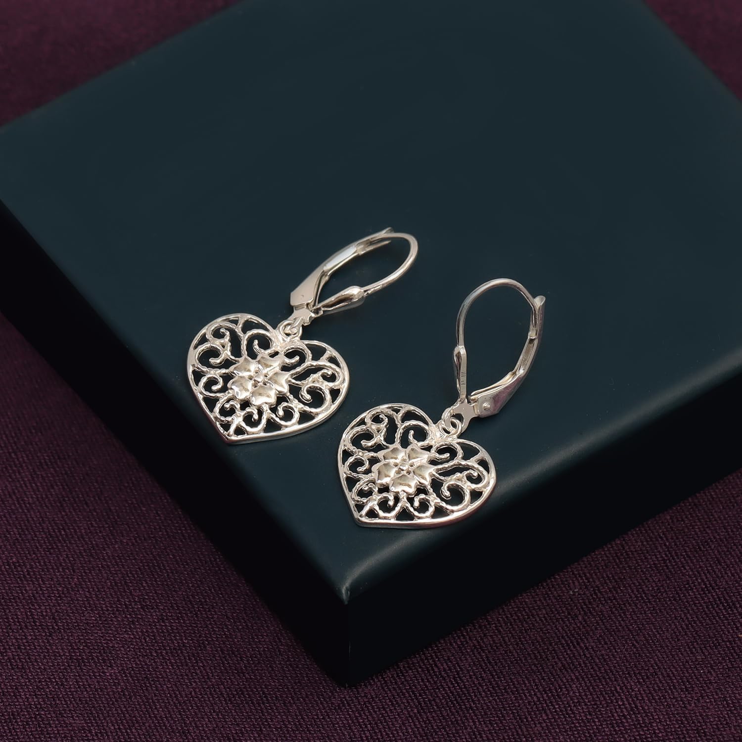 Thumbnail 2 de LeCalla 925 Sterling Silber Hebel Ohrringe 30 mm