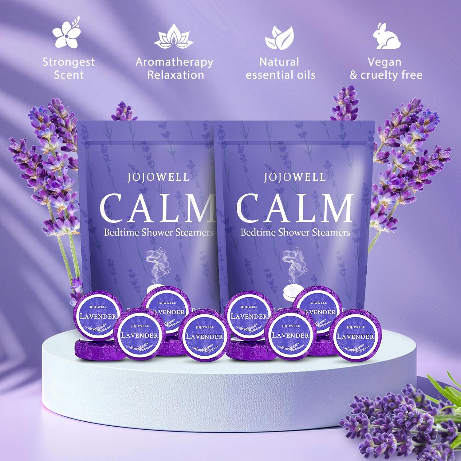 Thumbnail 1 de JoJowell Lavender Shower Steamers, 12-Pack with Essential Oil