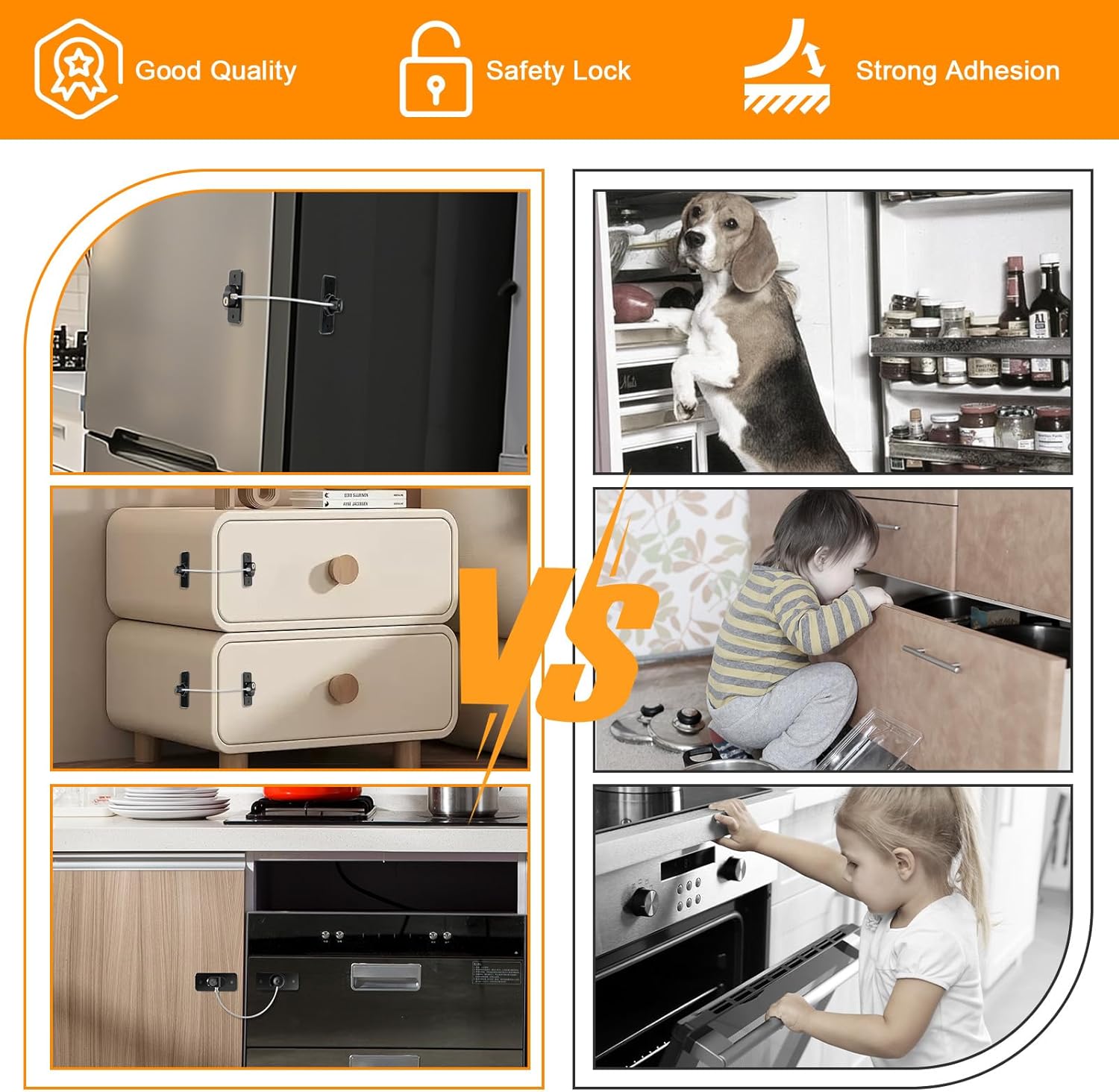 Thumbnail 4 de AiQInu Candado seguridad ventanas 23 cm