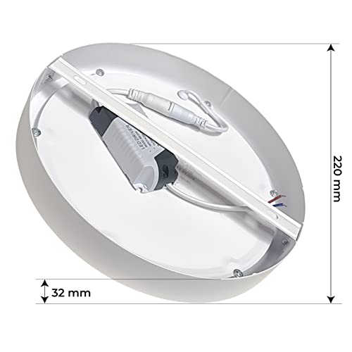 Detalle 2 de LED ATOMANT plafón LED redondo de superficie 220 mm, 20W y 1800 lm en blanco neutro (4500K)