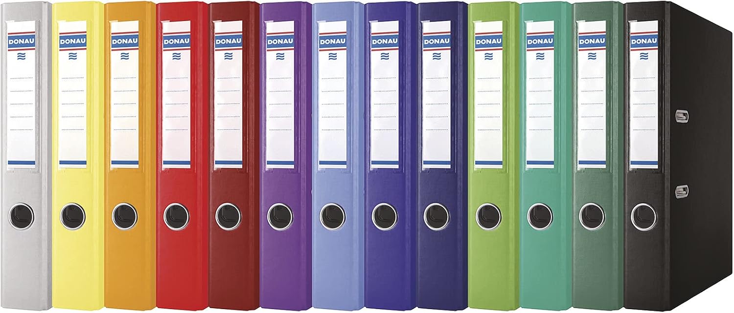 Detalle 1 de DONAU 3955001PL-12 ordners A4, 50 mm, oranje PP-coating, set van 10