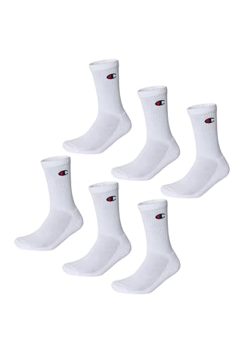 Detalle de Champion Basics Unisex-Socken im 6er-Pack, Weiß, EU 27–30
