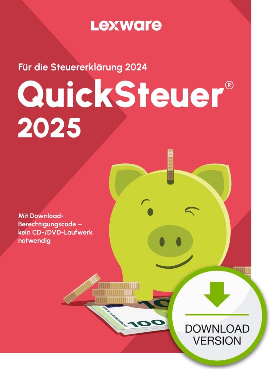 Detalle 2 de QuickSteuer Deluxe 2023 (für Steuerjahr 2022) – Private und gewerbliche Steuererklärung, Download + PC Aktivierungscode per Email