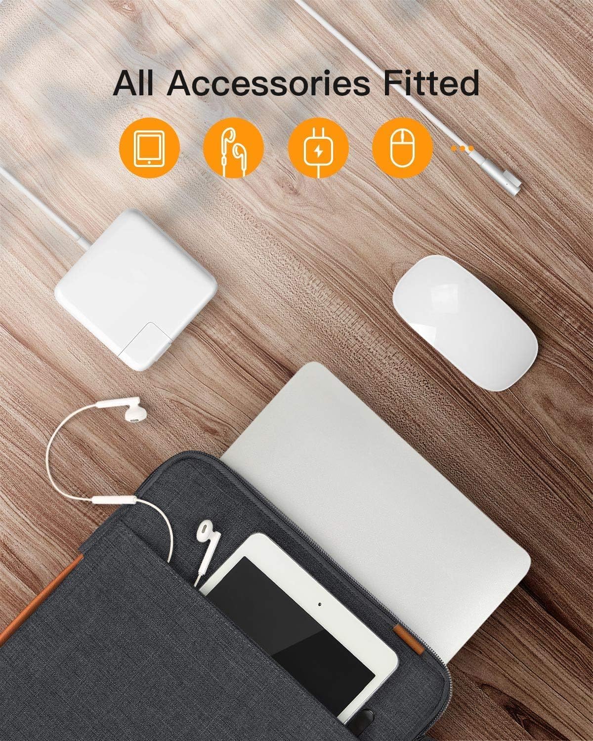 Detalle de Inateck 13-inch laptop sleeve 360° protection