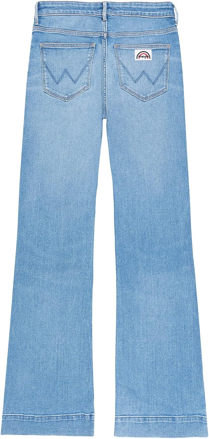 Detalle de Wrangler Women’s FLARE flared jeans in medium-stretch denim