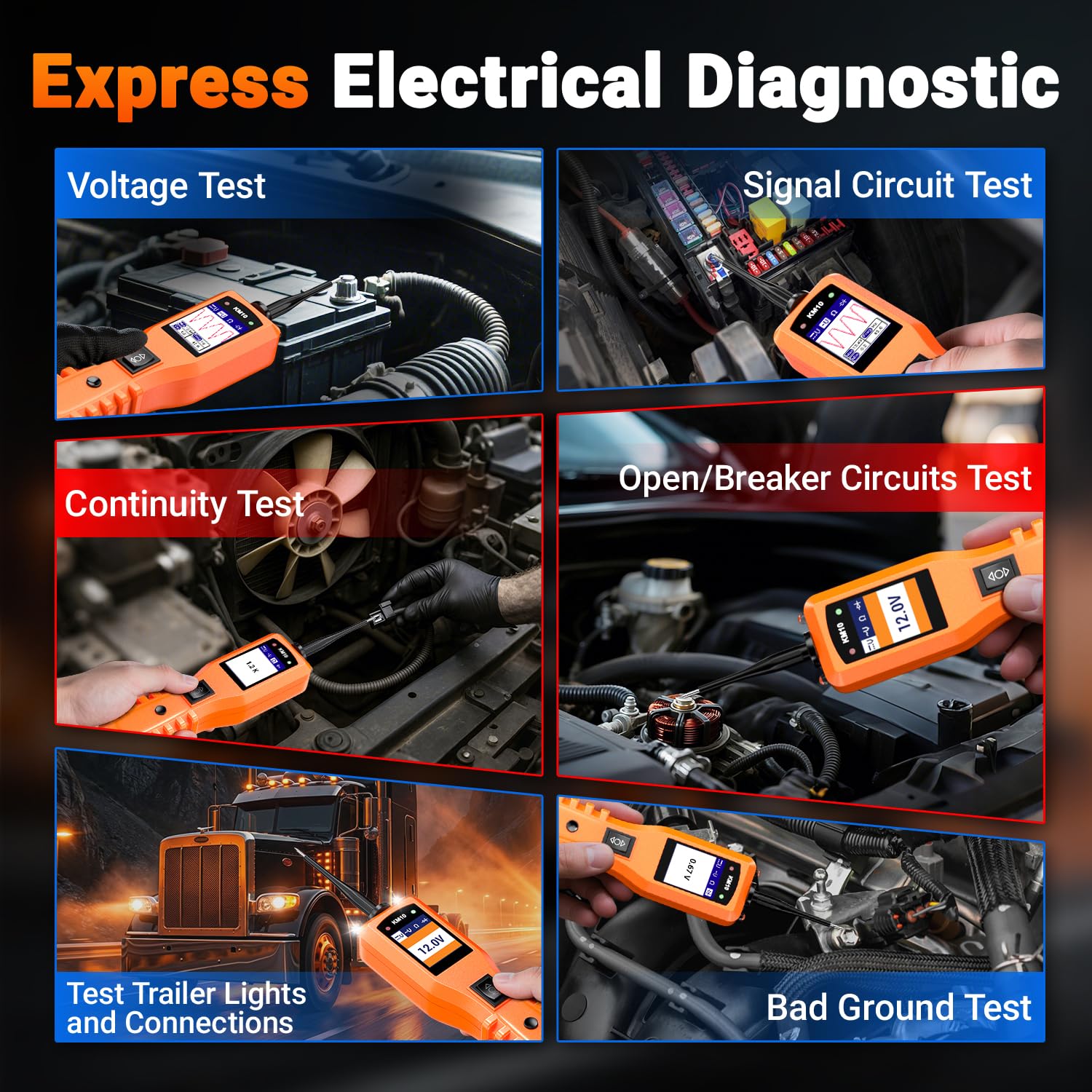 Thumbnail 5 de KM10 Power Circuit Probe Kit: All-in-One 12V/24V Automotive Tester