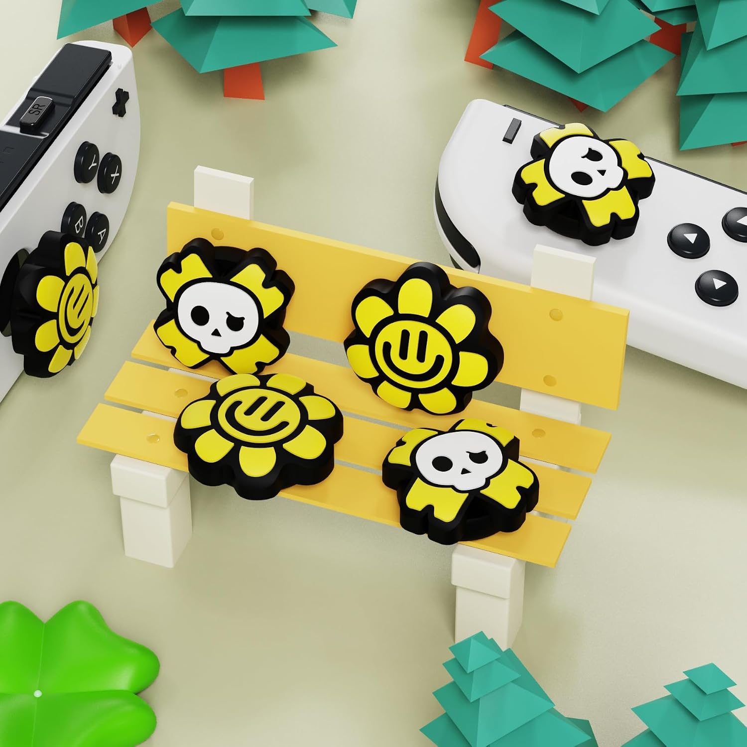 Detalle de PlayVital Joystick Caps Happy & Gloomy for Switch