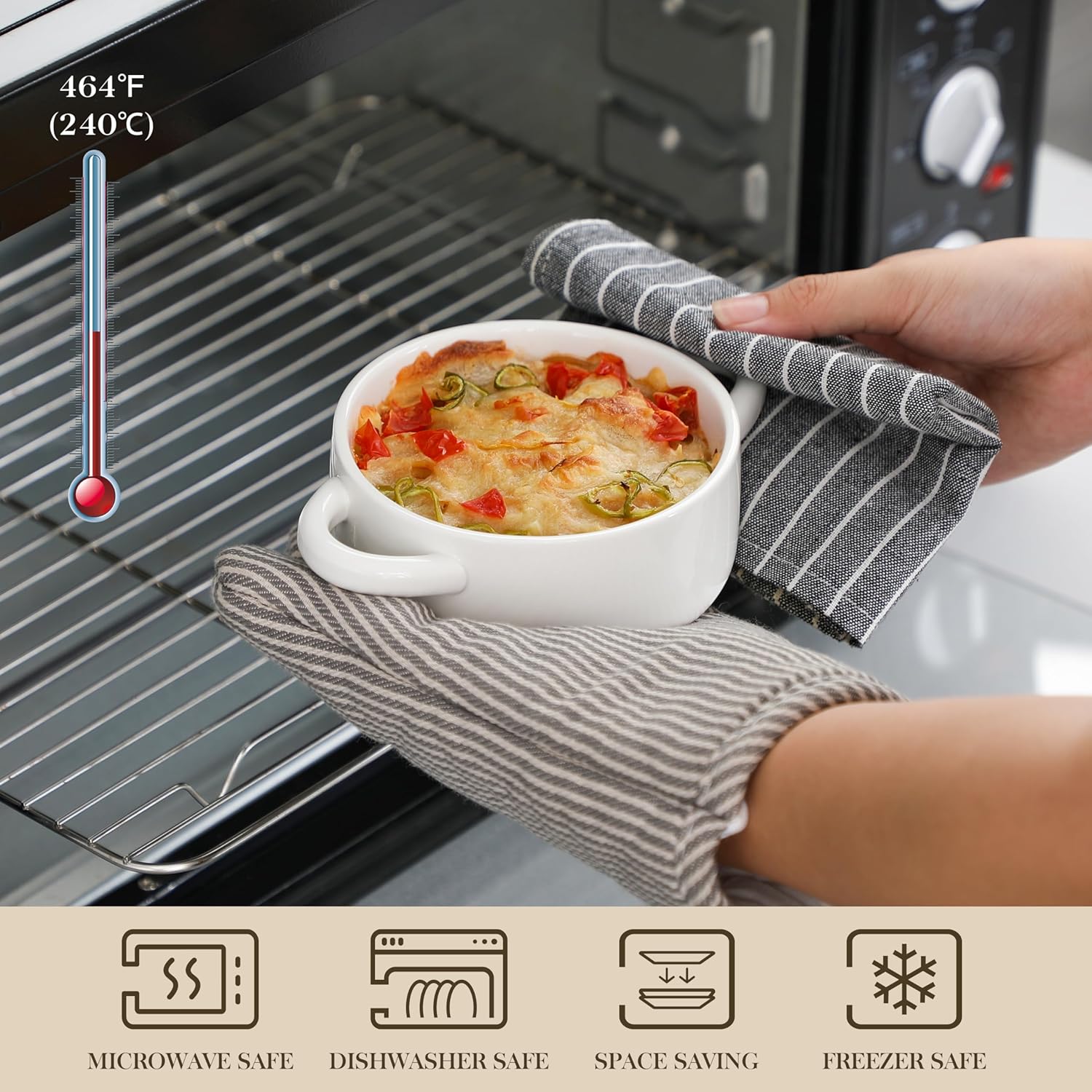 Detalle 2 de MALACASA Mini Cocotte Set 14 OZ 🍲