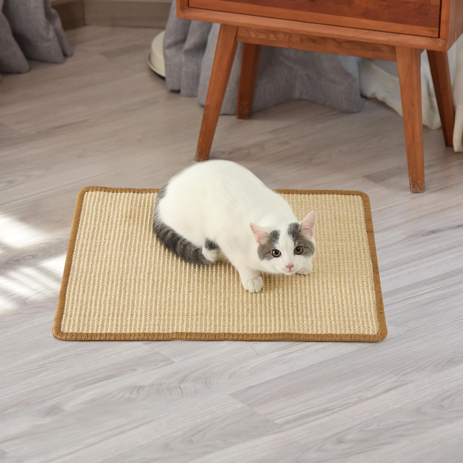 Detalle de FUKUMARU Tapis Griffoir pour Chat 60 x 40 cm – Sisal Naturel