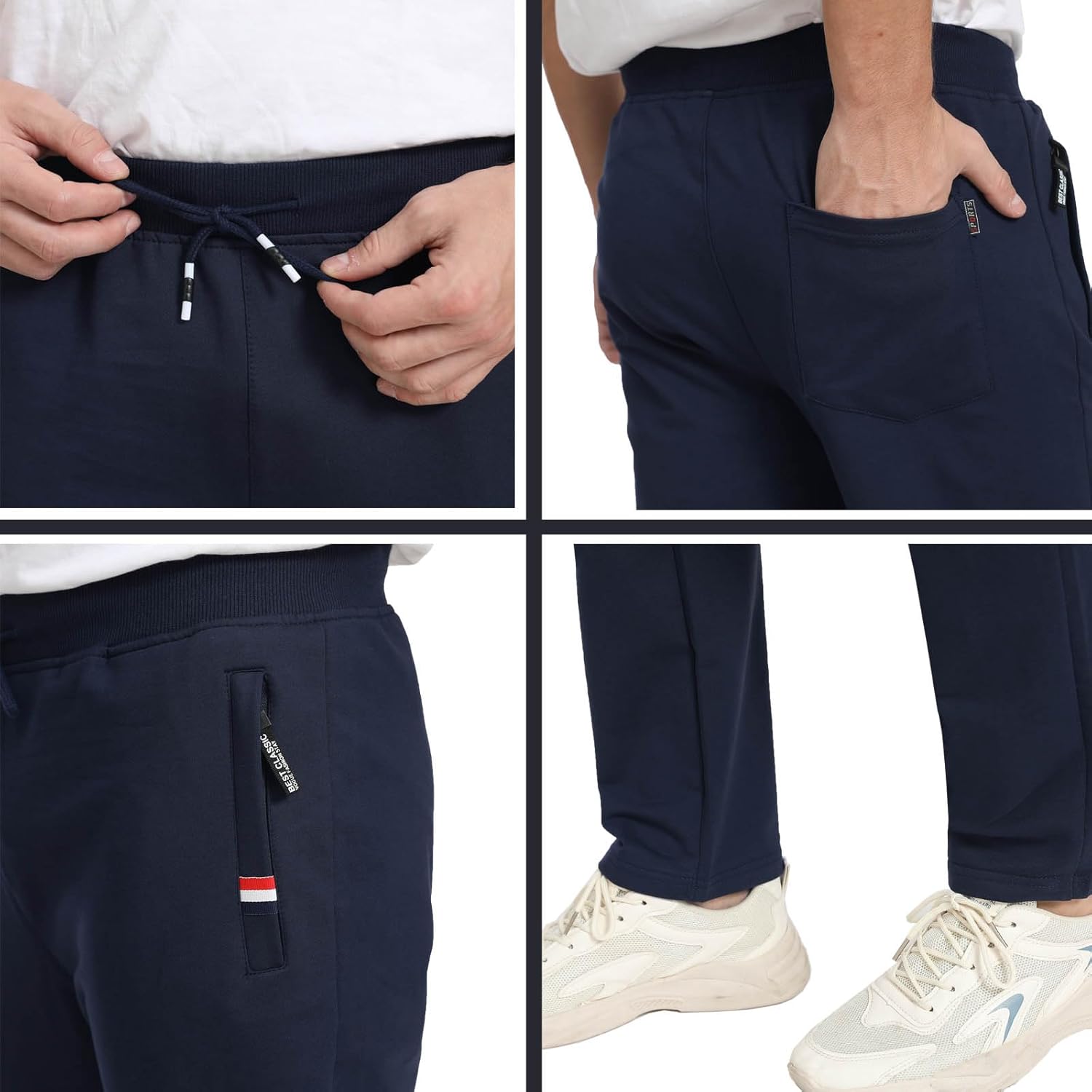 Detalle 2 de JustSun Men Joggers Tracksuit Bottoms: Comfortable, Breathable Casual Sports Trousers