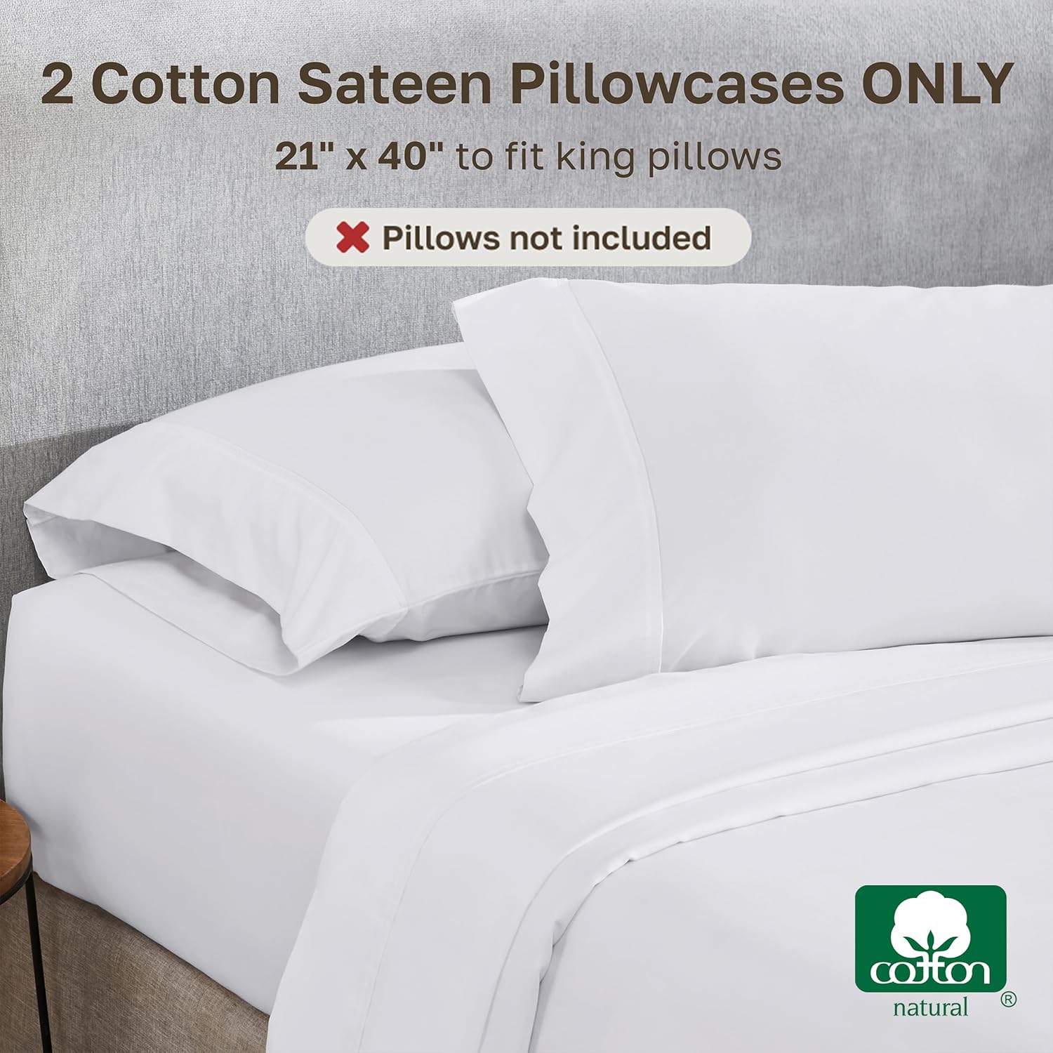 Thumbnail 2 de California Design Den King Pillowcase Set 400TC