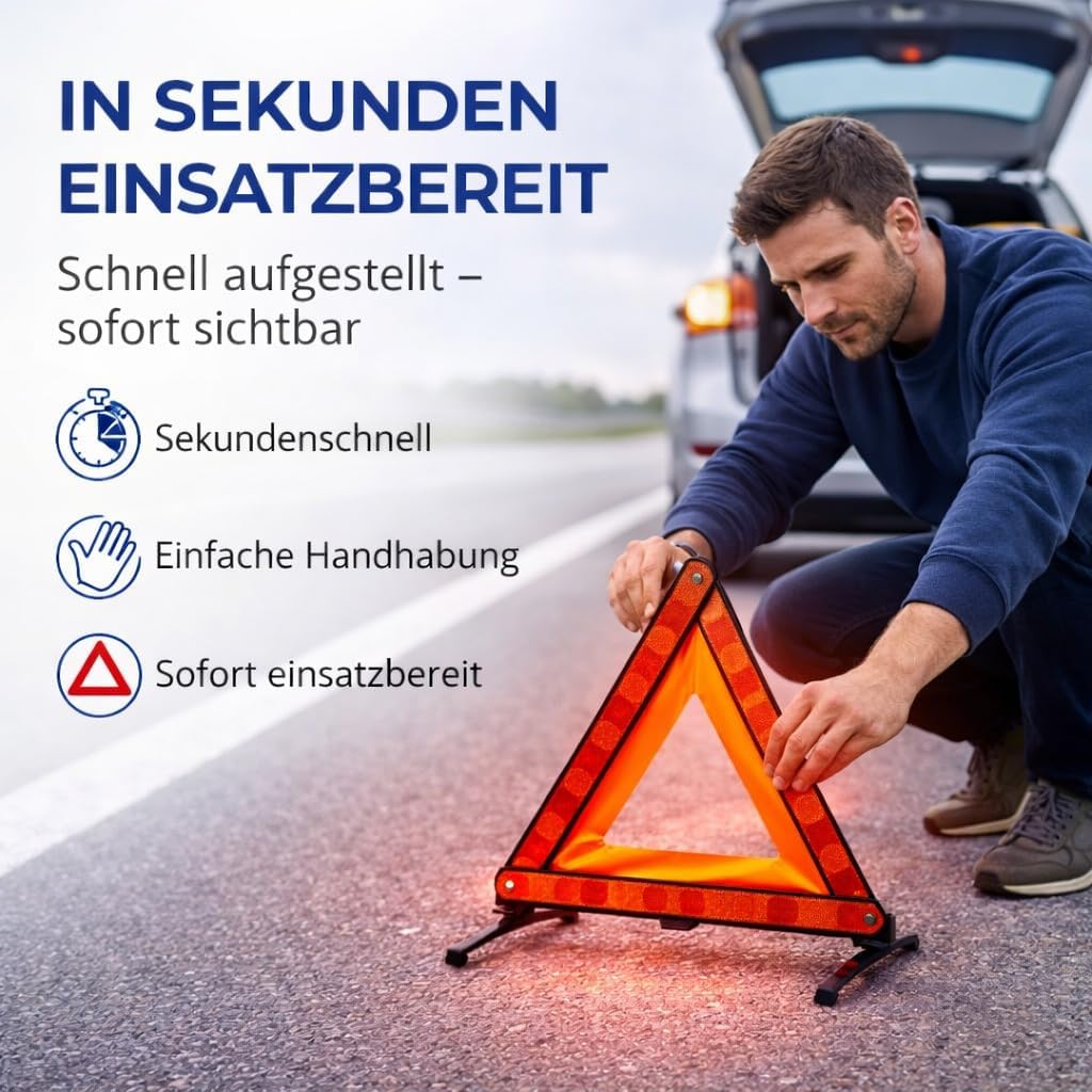 Thumbnail 6 de POWR CAR V16 Warndreieck-Leuchte – Warndreieck & Pannendreieck mit EU-Zulassung