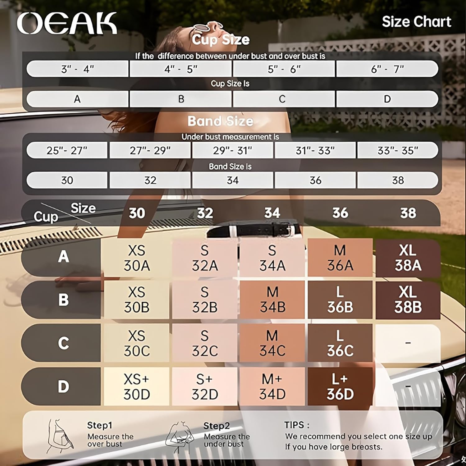 Thumbnail 5 de OEAK Strapless Jelly Push Up Bandeau Bra – Wireless, Non-Slip, with Convertible Straps