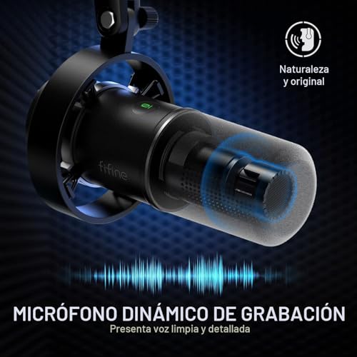 Thumbnail 4 de FIFINE XLR Studio: Micrófono dinámico para podcast y streaming con USB y XLR