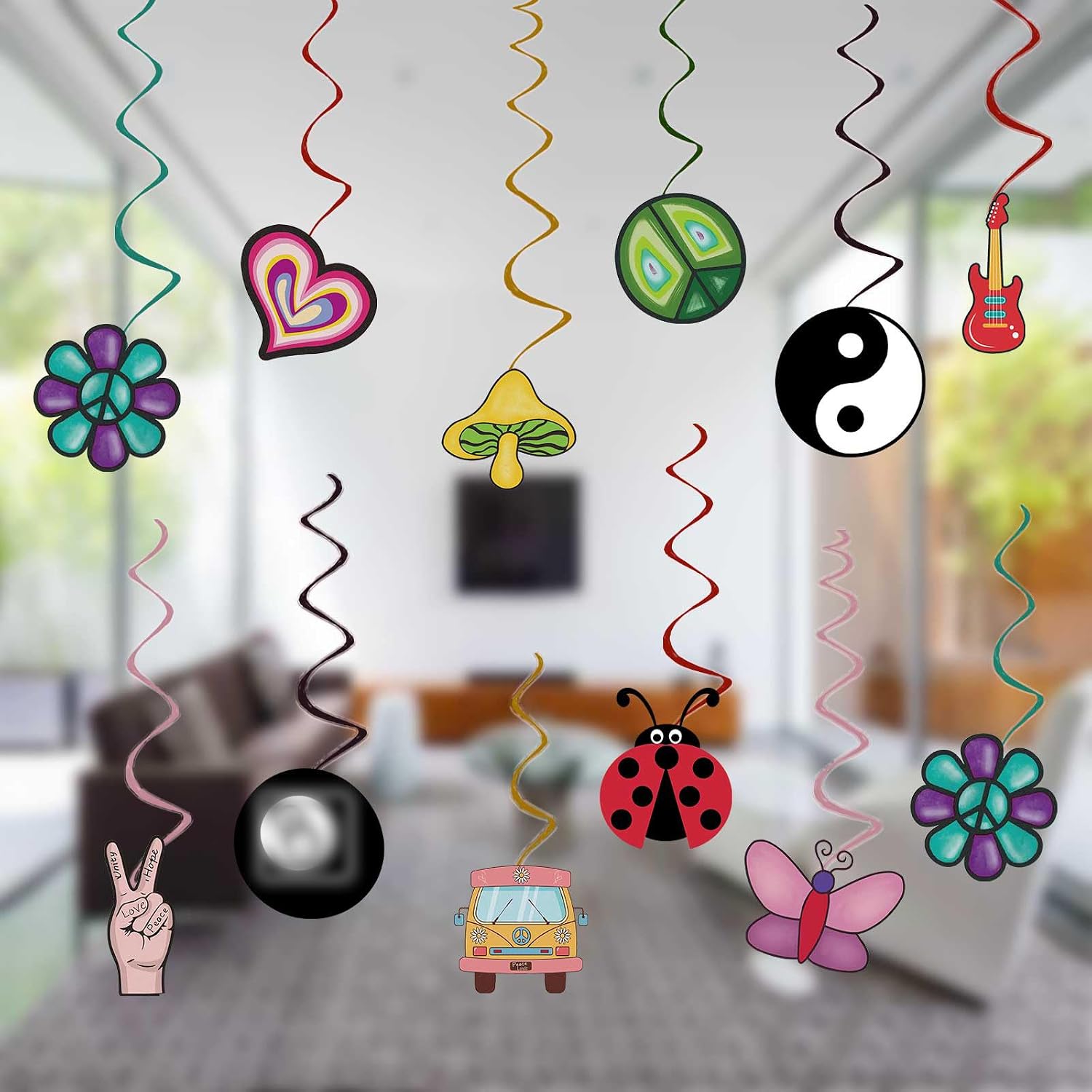 Detalle de 60s Party Hanging Swirls, PVC
