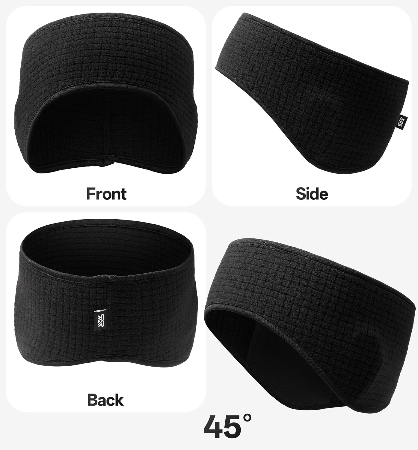 Thumbnail 6 de SUNMECI Grid Fleece Ear Warmer Headband, Lightweight Stretch Fit, Double-Layer Ears