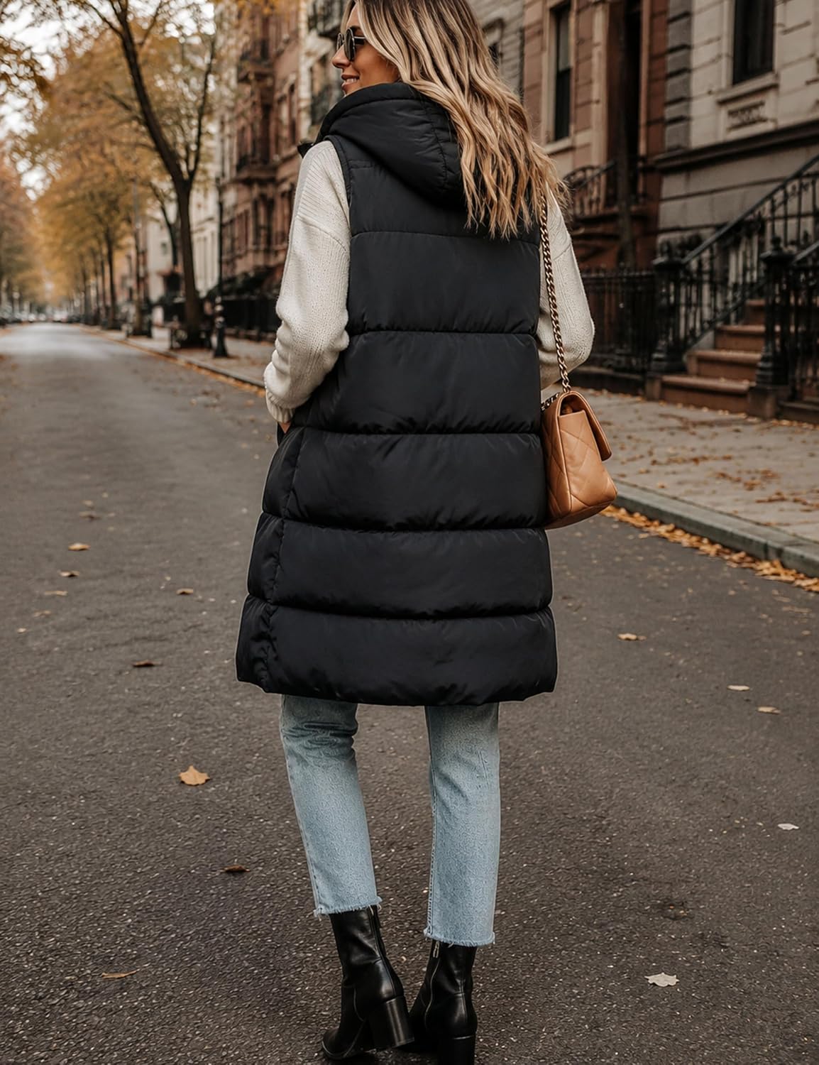 Thumbnail 4 de Tanming Women's Long Puffer Vest with Removable Hood