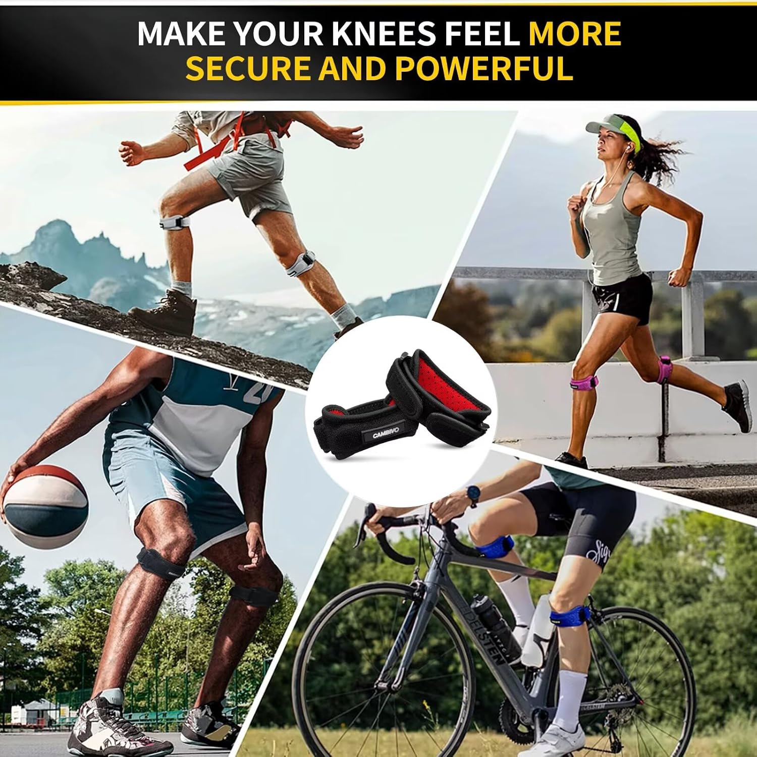 Thumbnail 5 de CAMBIVO 2 Pack Patella Tendon Knee Strap
