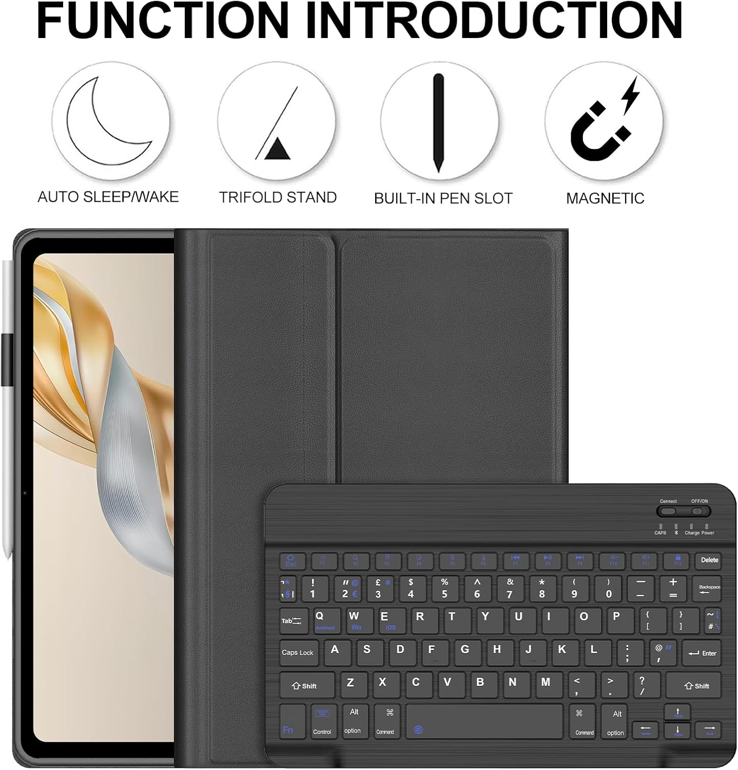 Thumbnail 5 de SENGBIRCH Keyboard Case for HONOR Pad X9a (11.5″, 2025) – Detachable Bluetooth Keyboard & Protective Cover