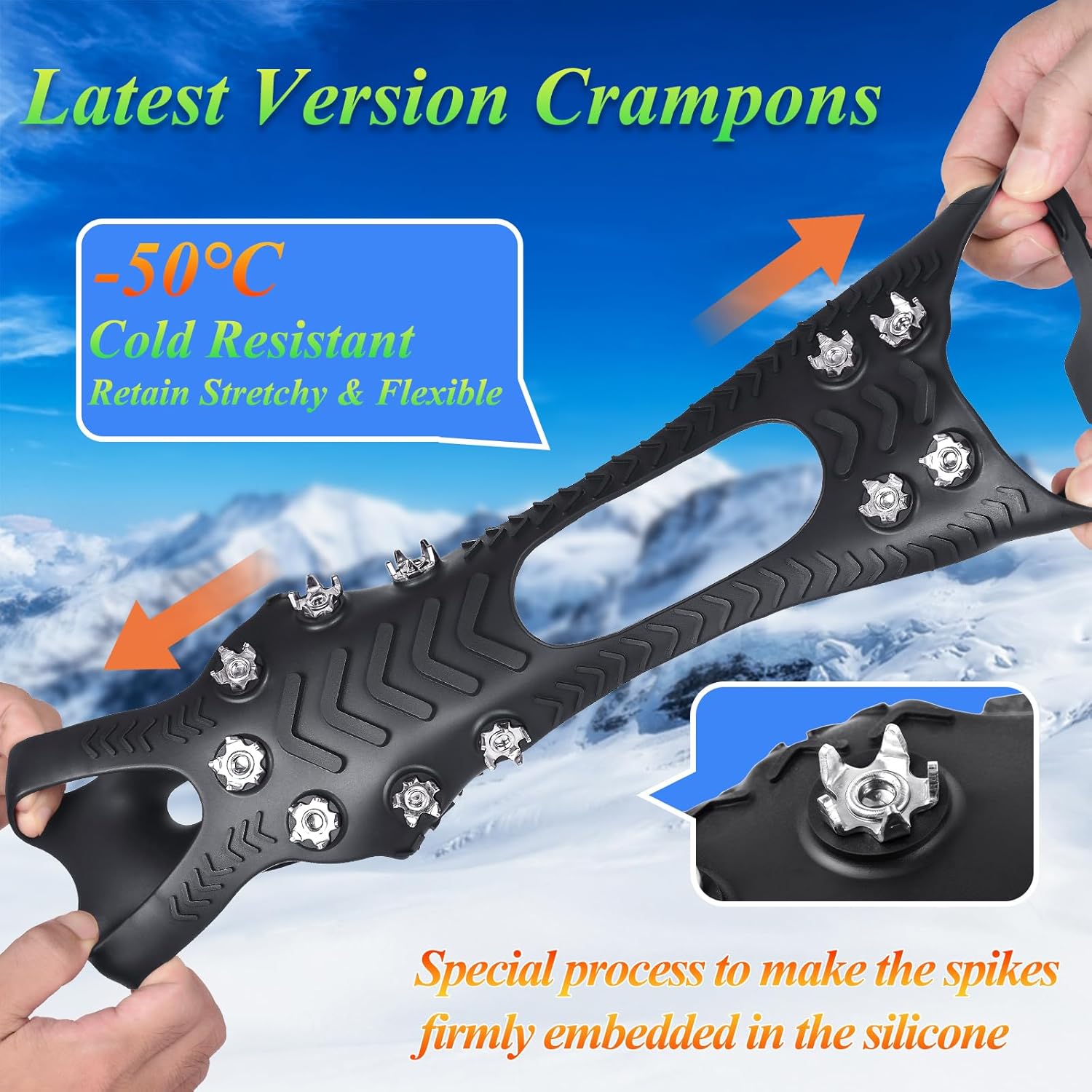 Thumbnail 3 de HONYAO Ice Cleats for Shoes and Boots