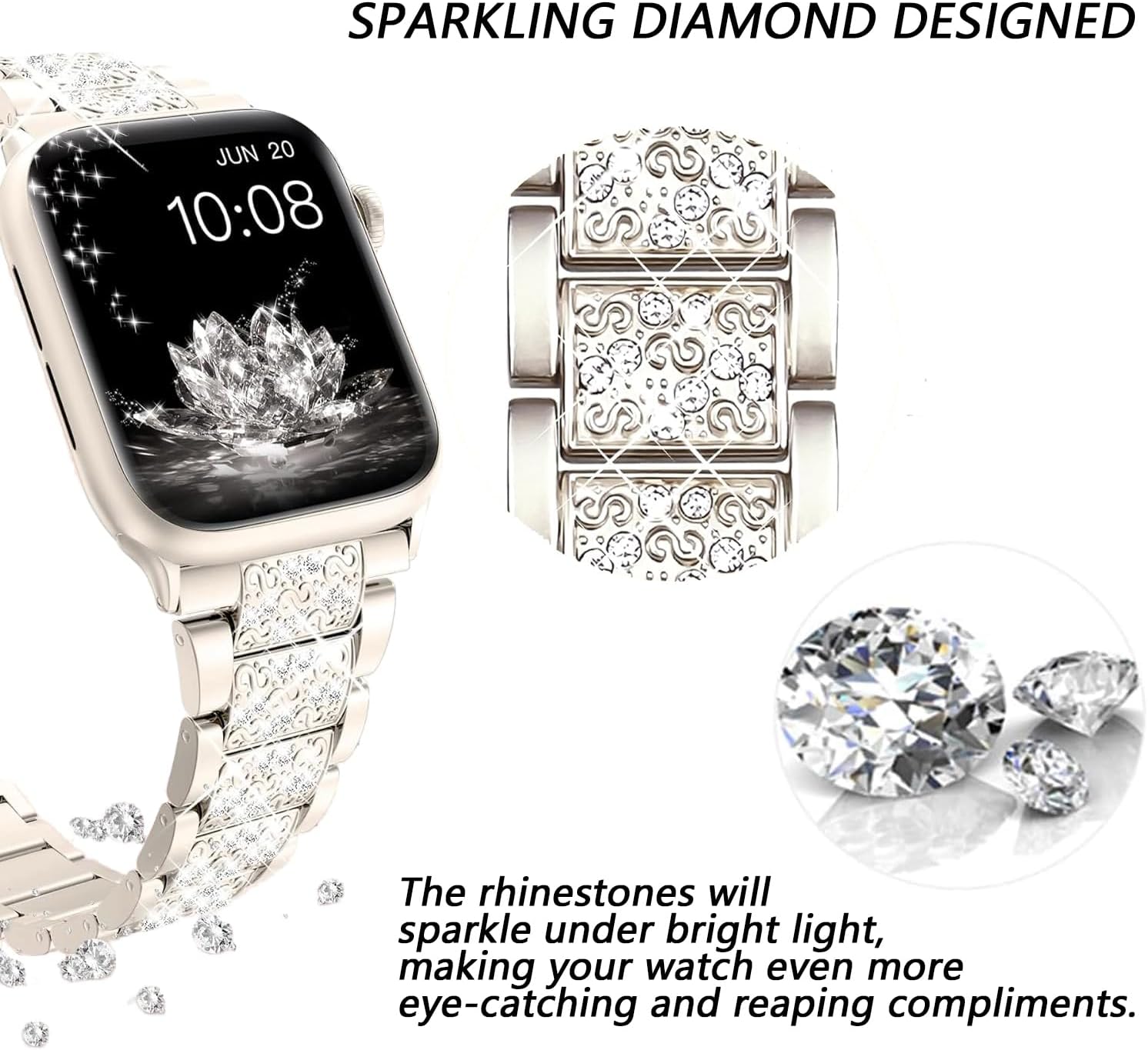 Thumbnail 1 de JJii Sung Bling Diamond strap for 38mm