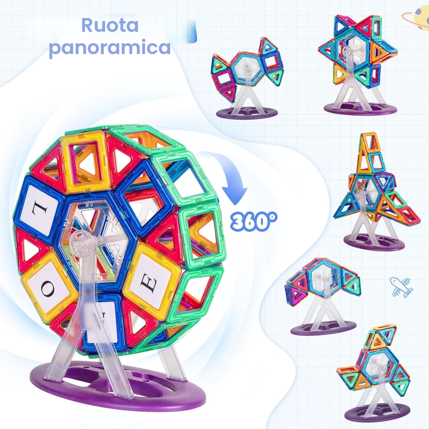 Detalle de aaczly Costruzioni magnetiche 122 pezzi
