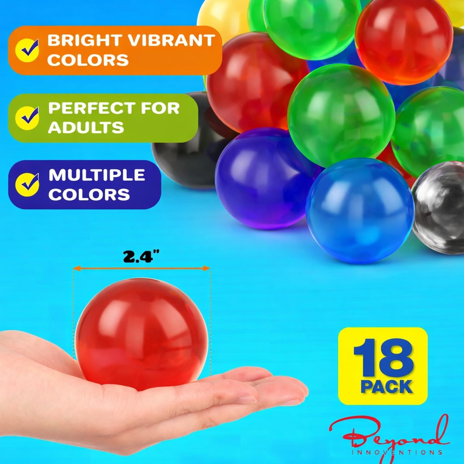 Thumbnail 3 de Stress Balls for Adults 18-Pack XL fidget balls