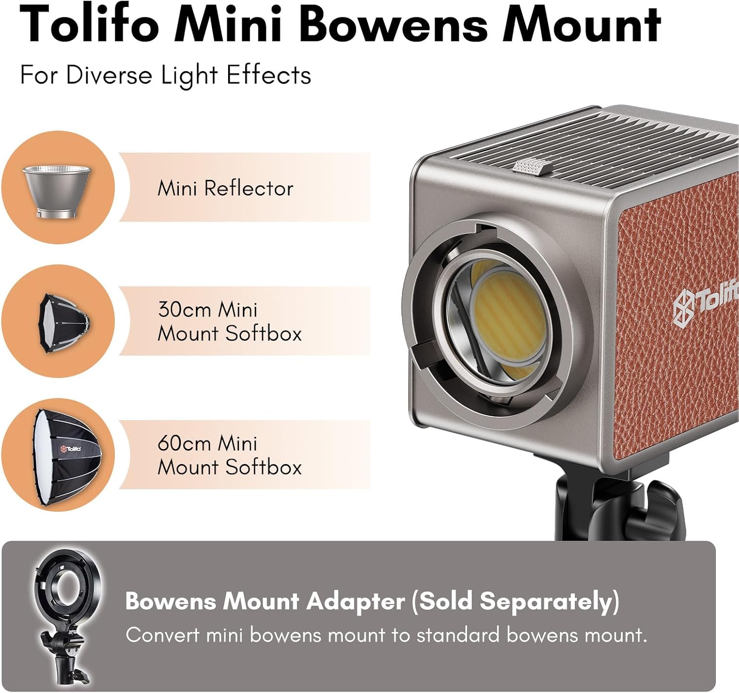 Thumbnail 3 de Tolifo PL-200B 200W Bi-Colour LED Video Light — Quiet, App-Controlled, Bowens Mount