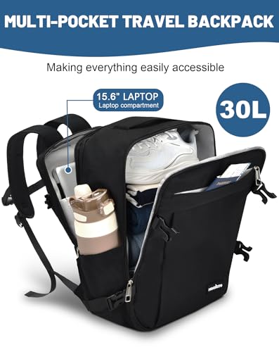 Detalle 2 de MOCOCITO Mochila de cabina para avión 40x20x30 cm (expandible hasta +5 cm) impermeable, con compartimento para portátil 15,6”