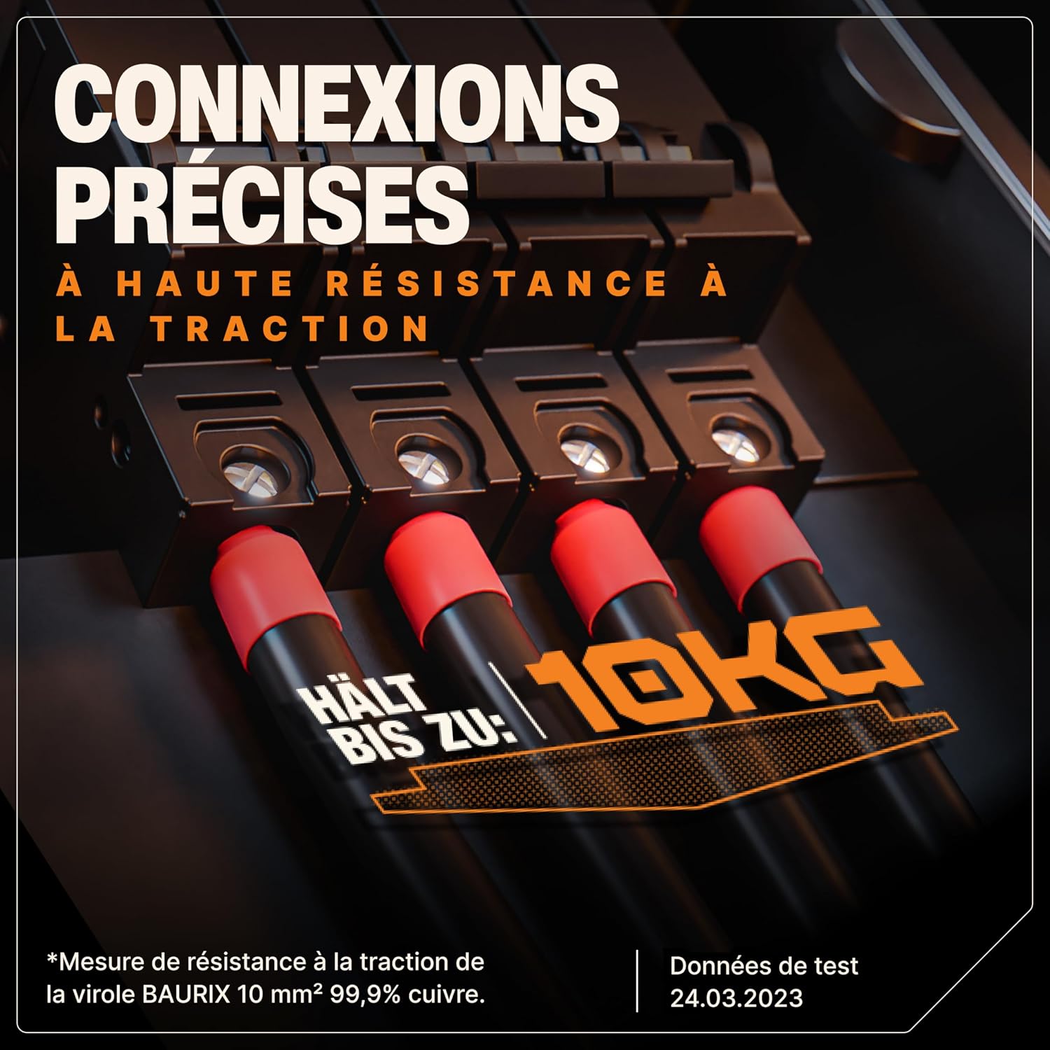 Detalle de BAURIX Embouts de câblage 1200 pièces 0,5–10 mm² 🔌