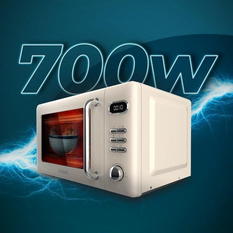 Detalle de Cecotec ProClean 5110 Retro Microondas 20L 🍲