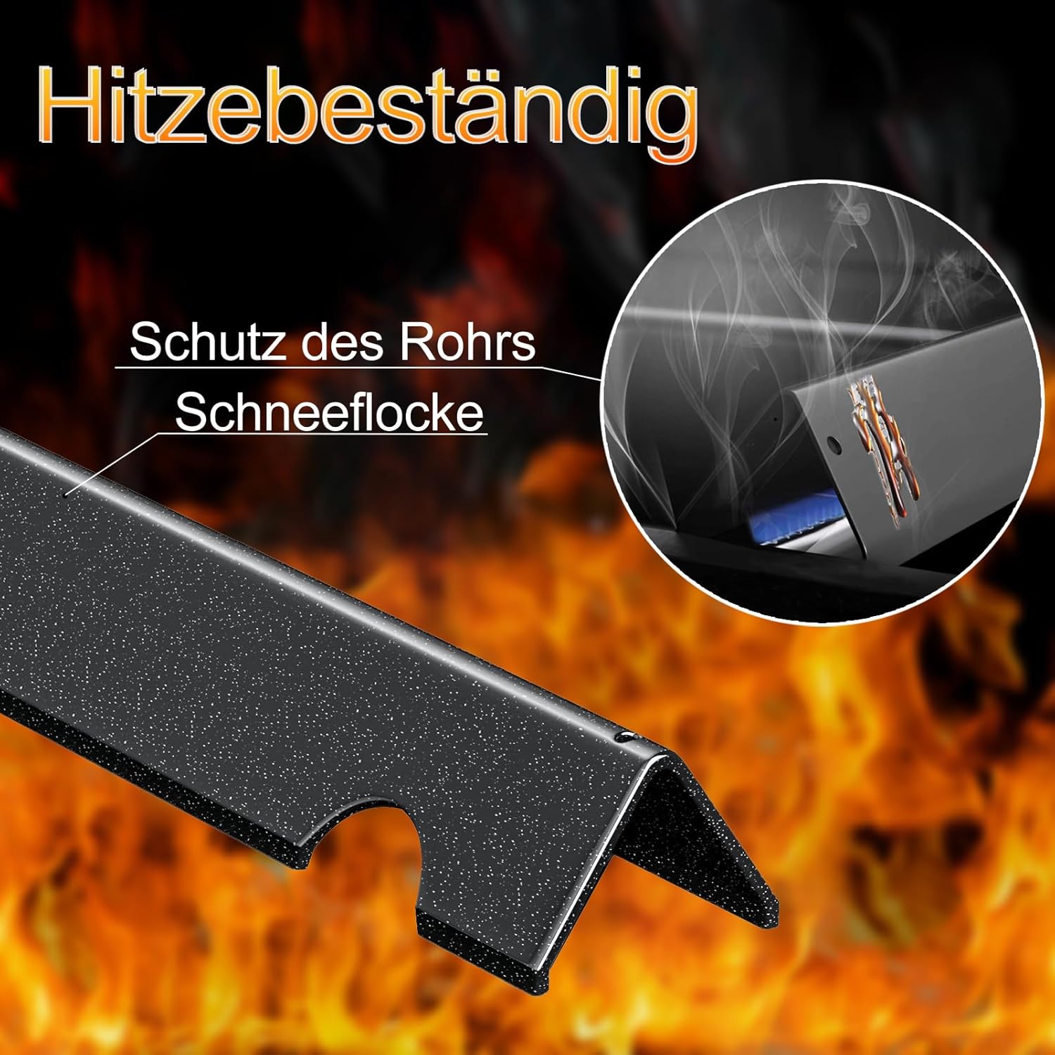 Detalle de 66032 Flavorizer Bars & Hitzeschild-Ersatz für Weber Genesis II und GS4 300-Serie (Aromaschienen, 5 Stück, 43,4 cm)