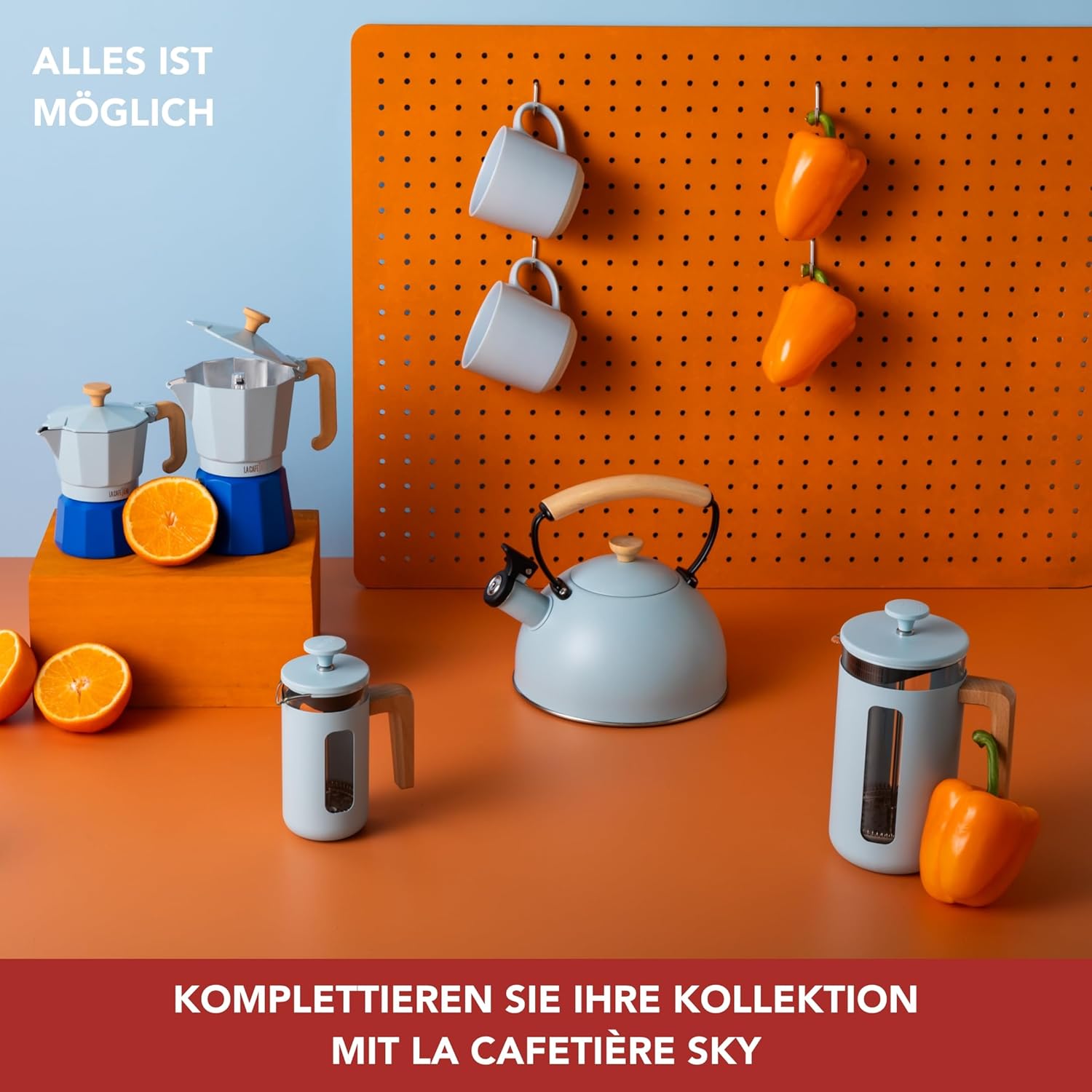 Thumbnail 6 de La Cafetière Pisa Kaffeebereiter für 8 Tassen – stilvolle French Press aus Edelstahl mit Holzgriff, 1 L