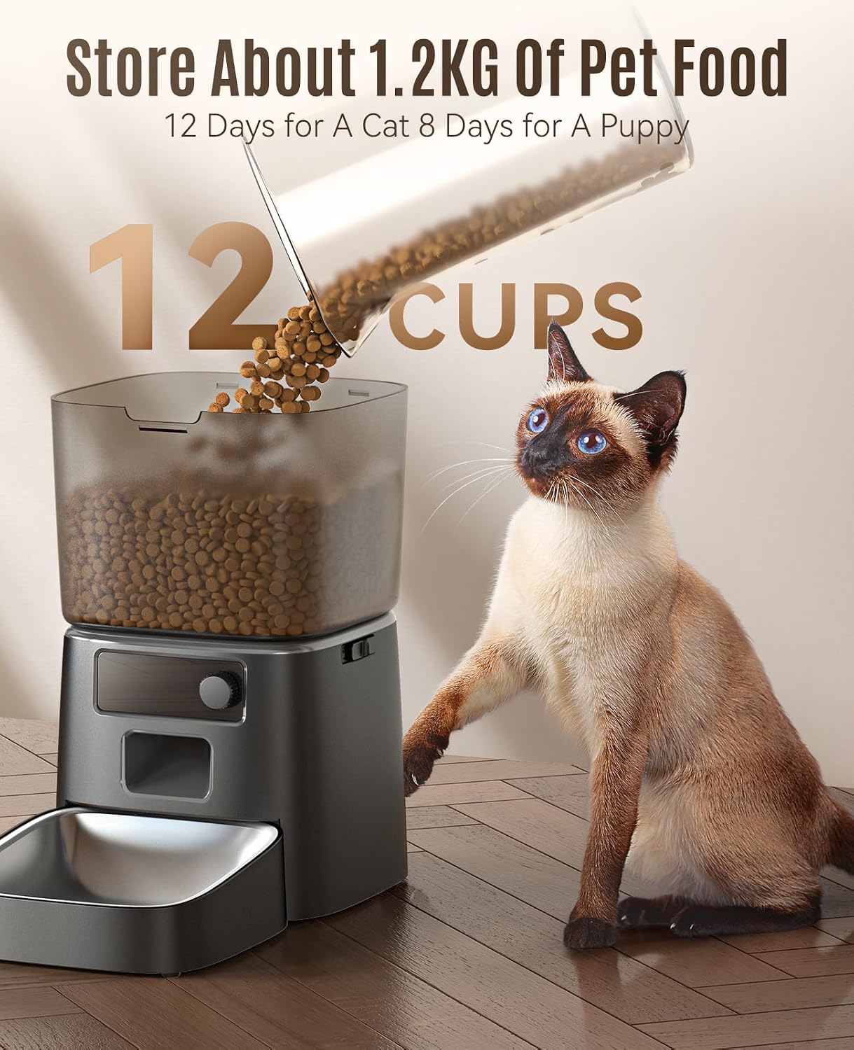 Detalle de oneisall Automatic Cat Feeder WiFi 3.5L