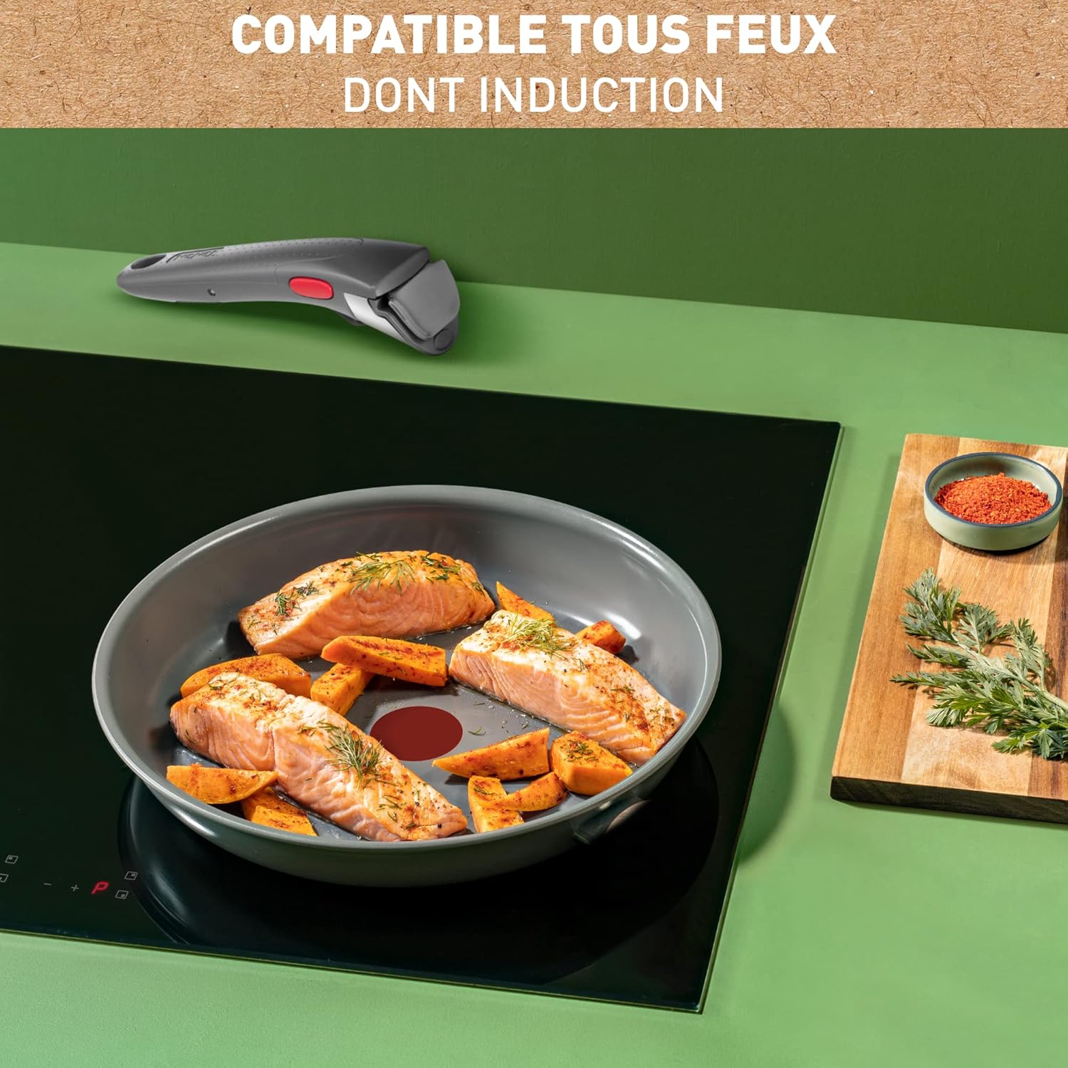 Thumbnail 5 de Tefal Ingenio Renew Poêle 28 cm – induction, revêtement céramique Inoceram, recyclée, Thermo-Signal