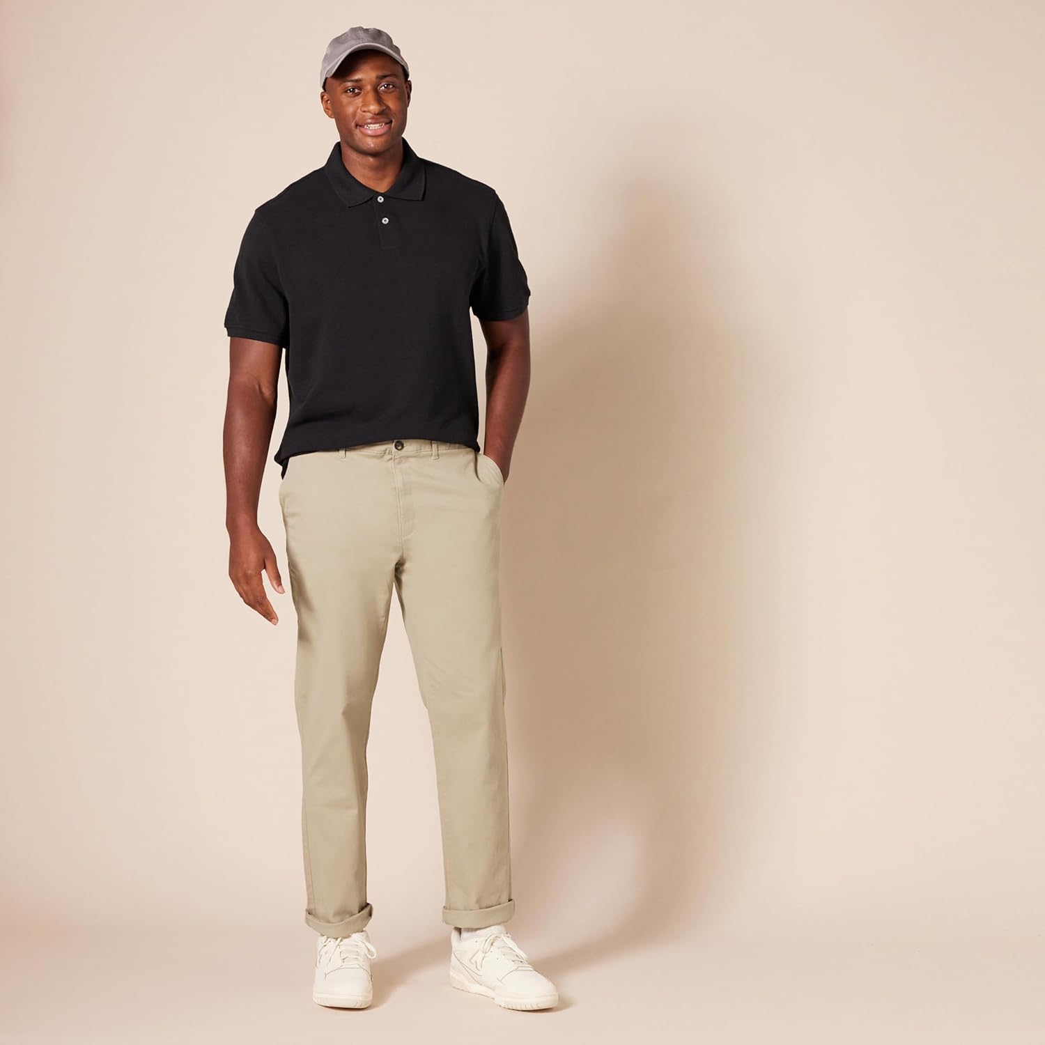 Thumbnail 5 de Amazon Essentials pantalón informal estilo chino elástico caqui 32W / 34L (corte ajustado)