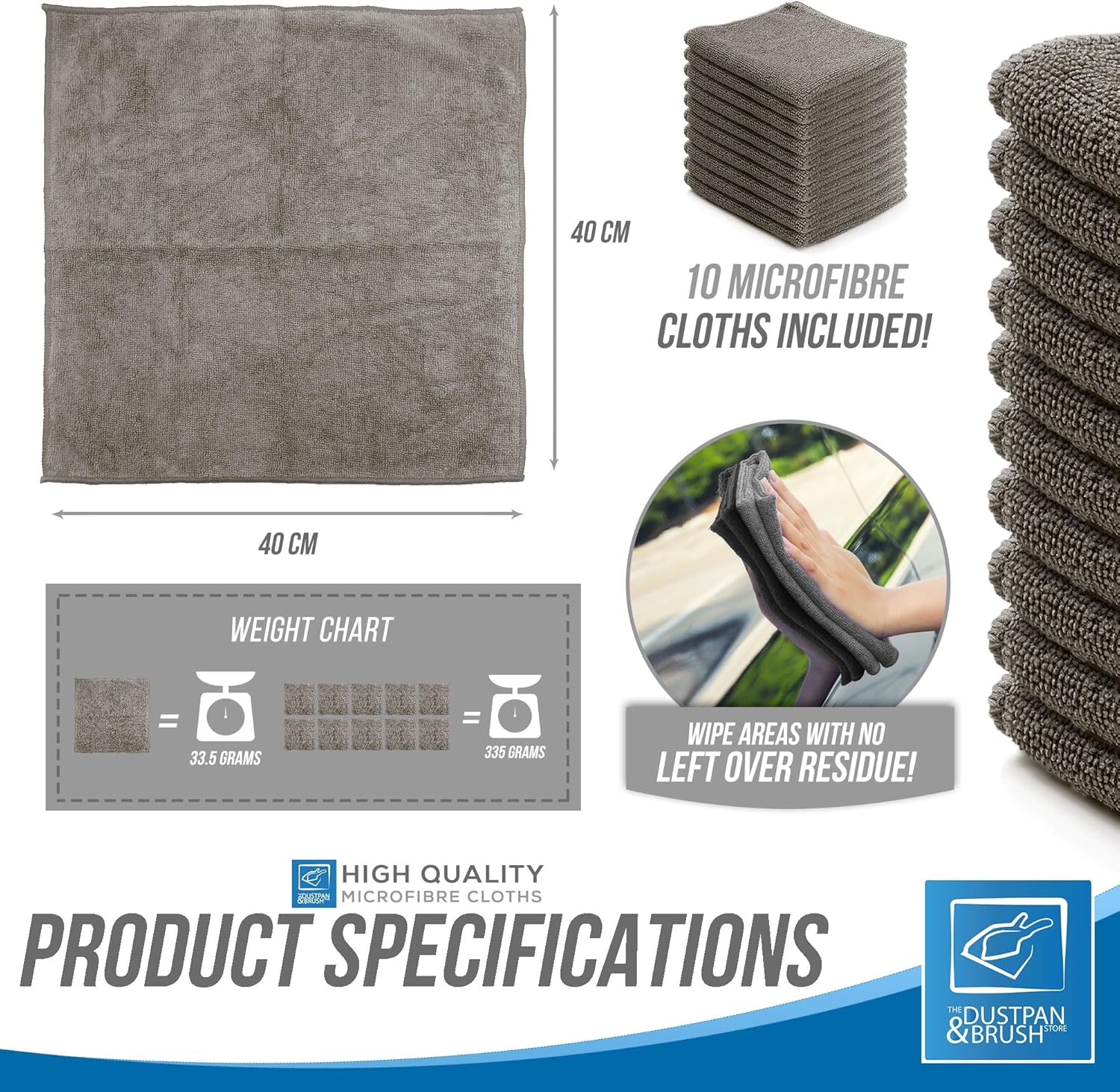 Thumbnail 5 de Microfiber Cleaning Cloth 40×40 cm, 10-pack 🧽