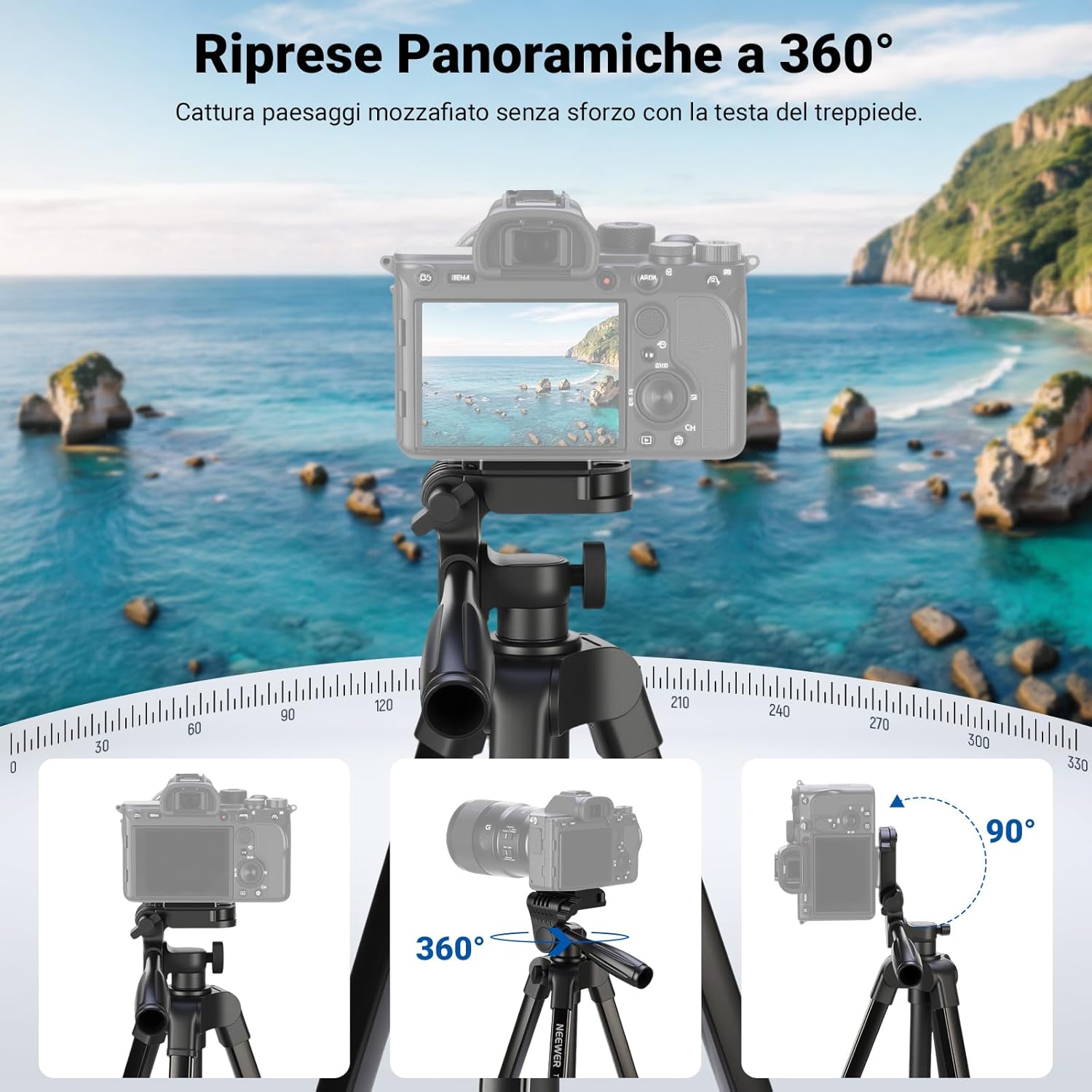 Thumbnail 2 de NEEWER TP53 Treppiede viaggio 146 cm