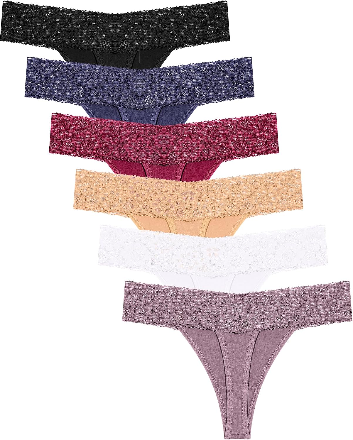 Thumbnail 4 de READY TO LOVE Tanga Damen Unterhosen Baumwolle 6er Pack