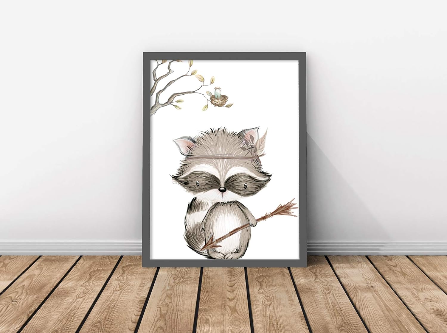 Detalle de artpin® 3er Set Poster Kinderzimmer – Waldtiere, A4 Bilder für Baby-/Kinderzimmer