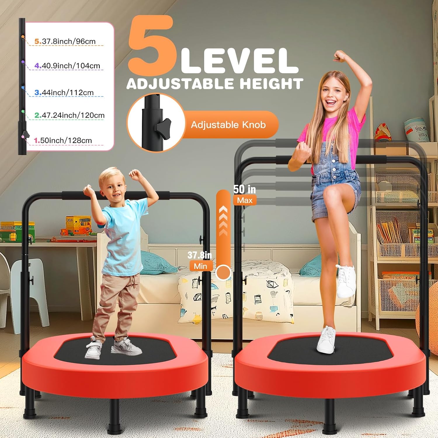 Detalle 2 de ANCHEER 56" Double Mini Trampoline