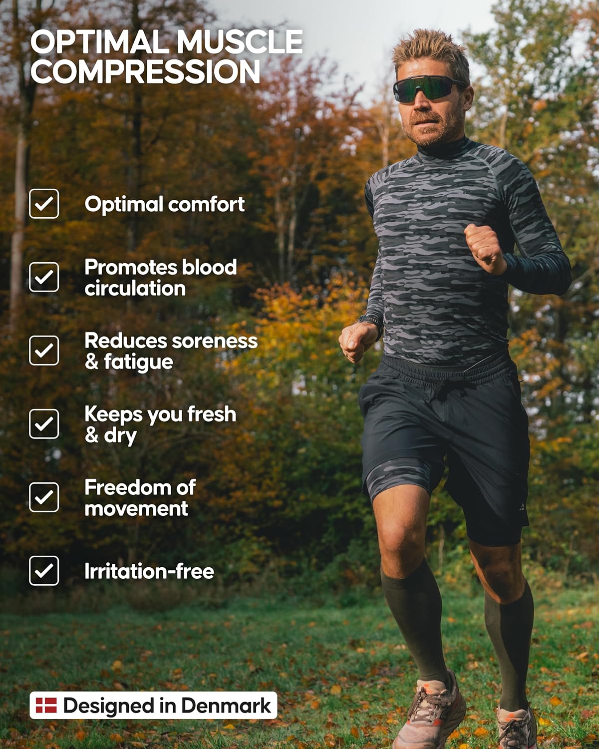 Thumbnail 4 de DANISH ENDURANCE Long Sleeve Compression Top Men – 2-Pack